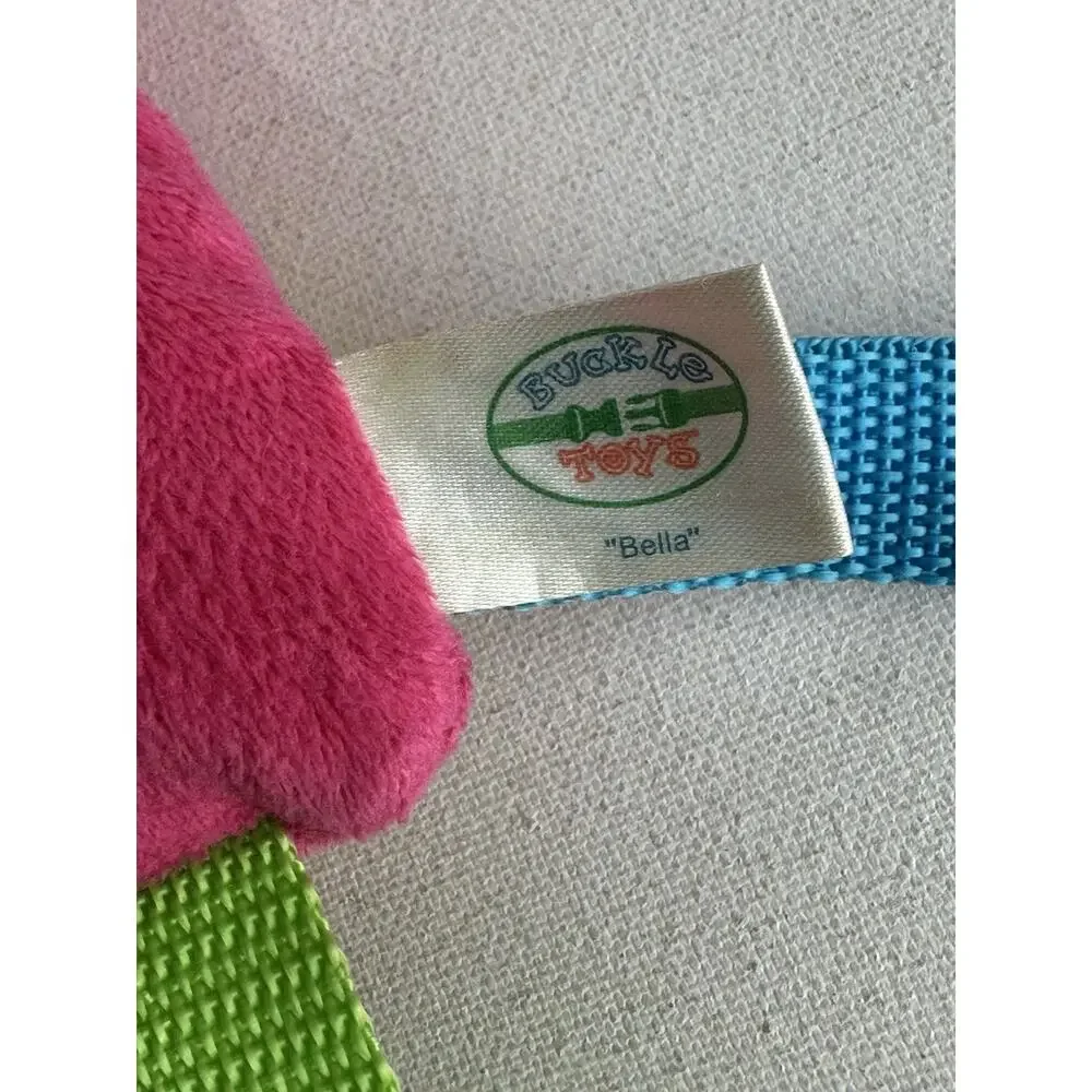 Buckle Toys Bella Sensory Activity Plush Buckle Pillow Learning Travel Toy